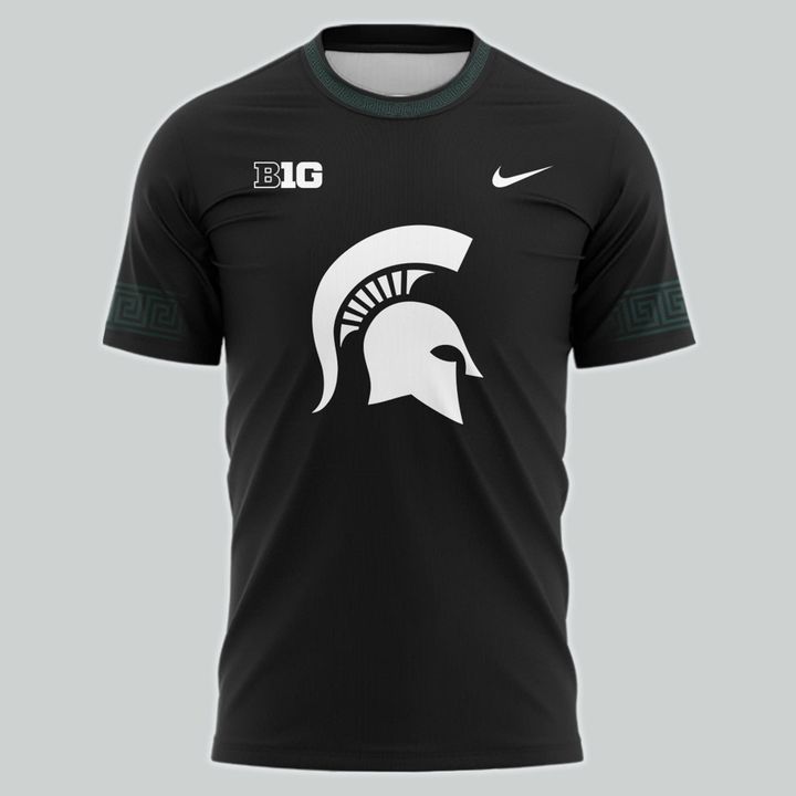 Special New Black Michigan State Spartans Alternate Uniform Tshirt