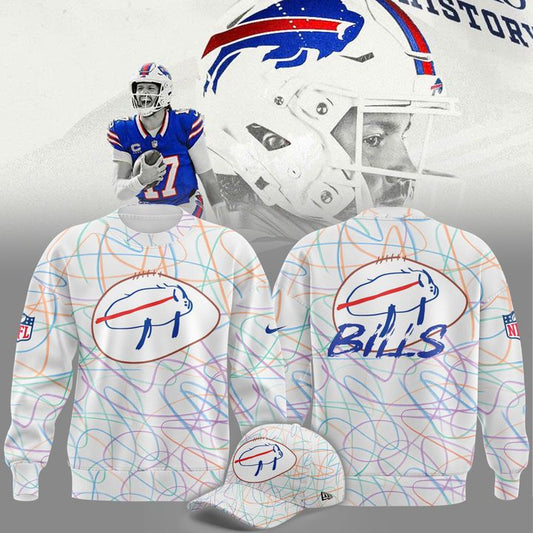 Buffalo Bills Sweat Sesigned By Patients At Buffalo’s Oishei Children’s Hospital