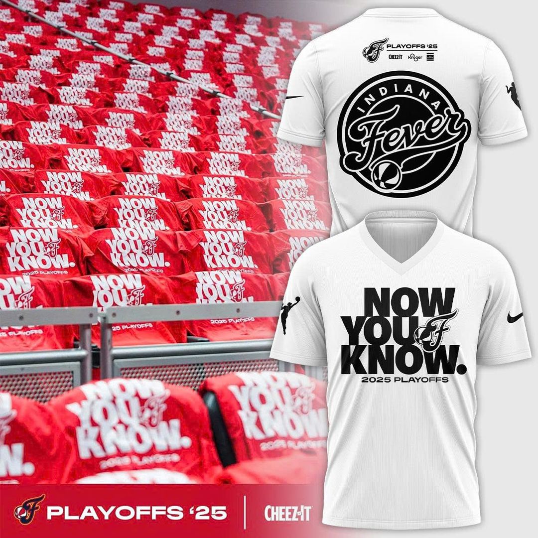 Fever Now You Know 2025 Playoffs V-Neck T-Shirt V2 (White)