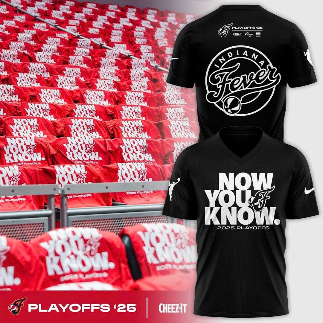 Fever Now You Know 2025 Playoffs V-Neck T-Shirt V2 (Black)