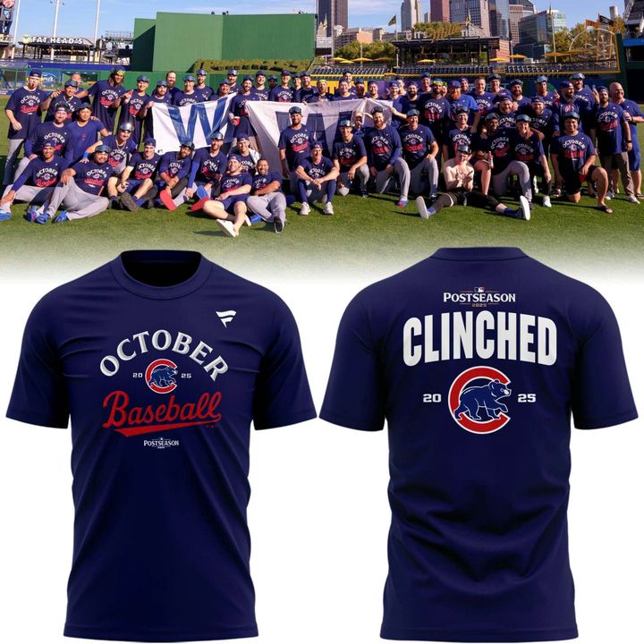 Speical Edition Chicago Cubs 2025 MLB Postseason Locker Room T-Shirt