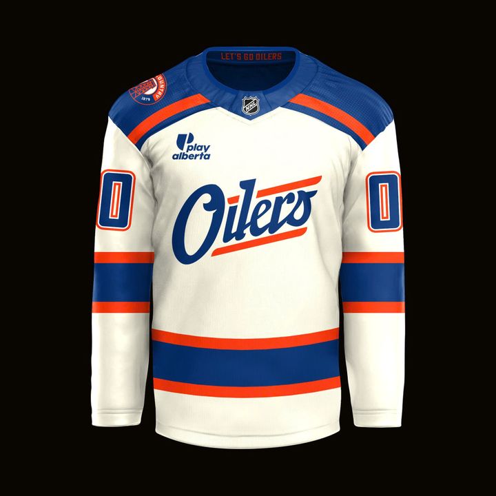 Edmonton Oilers Fanatics Blank Premium Cream Alternate Jersey (Custom)