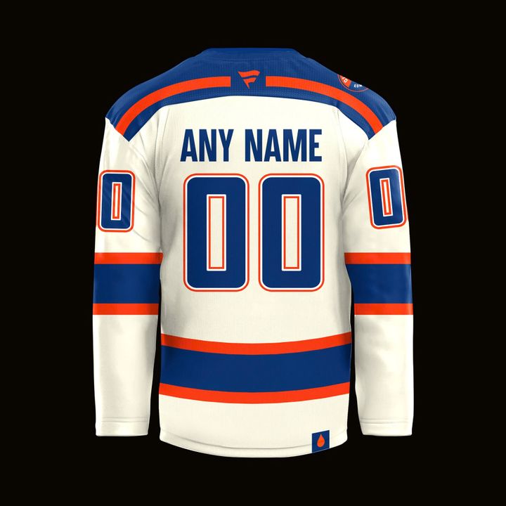 Edmonton Oilers Fanatics Blank Premium Cream Alternate Jersey (Custom)