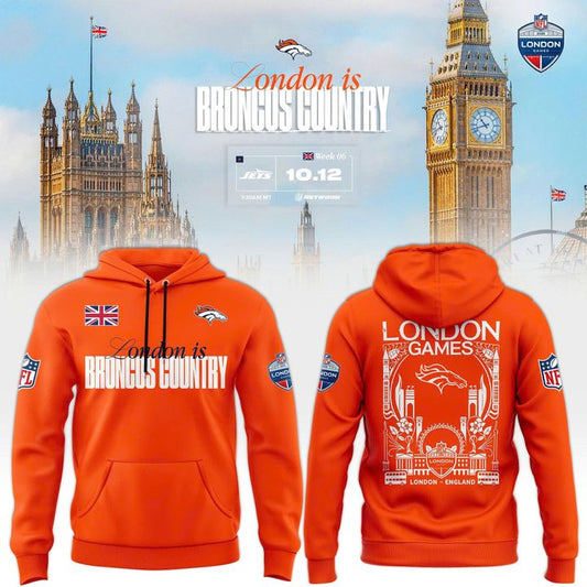 Denver Broncos NFL London game 2025 Limited Hoodie - Orange