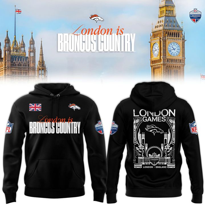 Denver Broncos NFL London game 2025 Limited Hoodie - Black