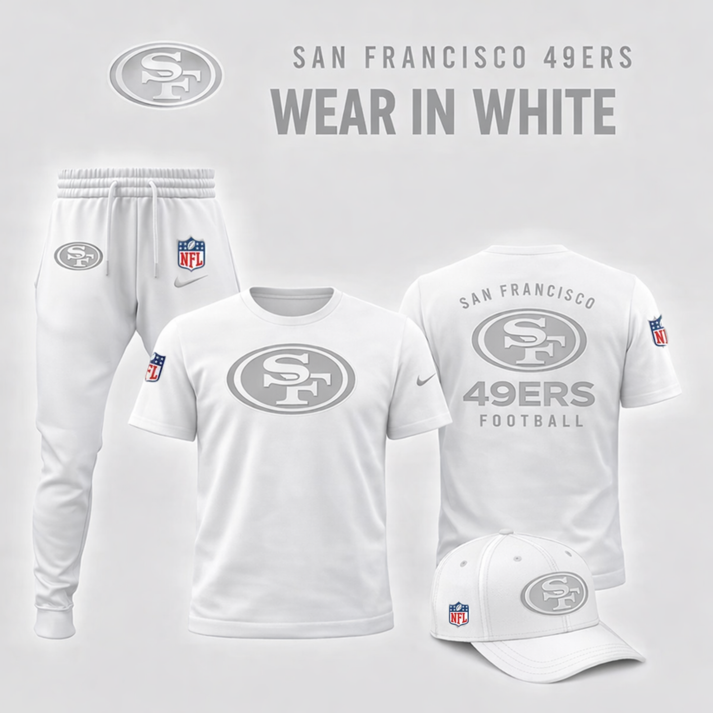 San Francisco 49ers 2026 "White out" Limited Edition T-Shirt v2