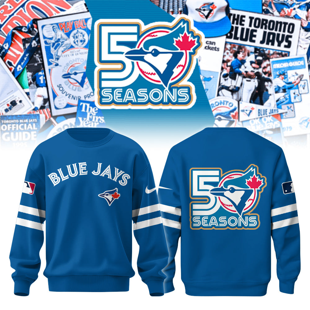 Toronto Blue Jays x 50th Anniversary Commemorative Sweatshirt Blue | Limited Edition