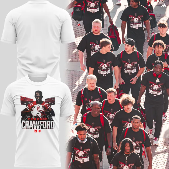 Exclusive Version Nebraska Football x Crawford White Tshirt 2025