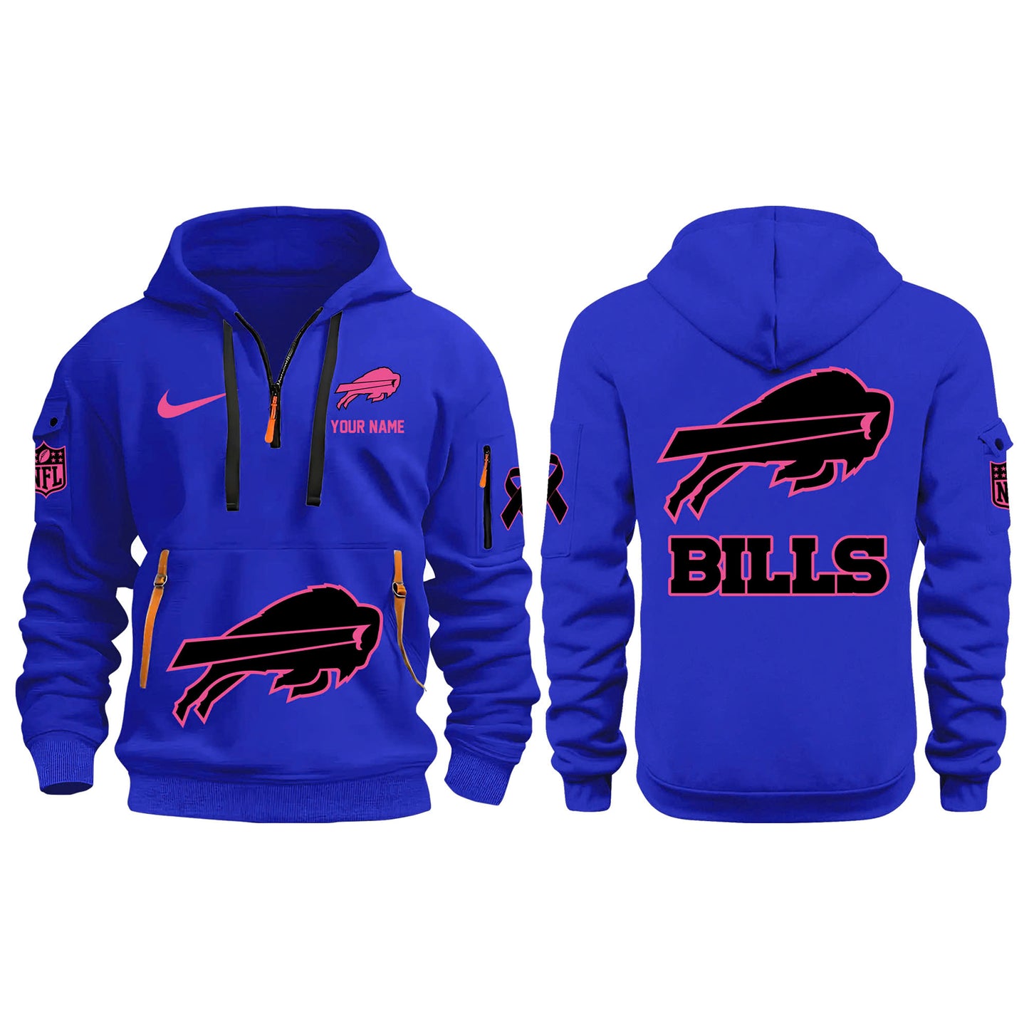 Buffalo Bills Crucial Cancer Hoodie 115 & Cap & Jogger BL