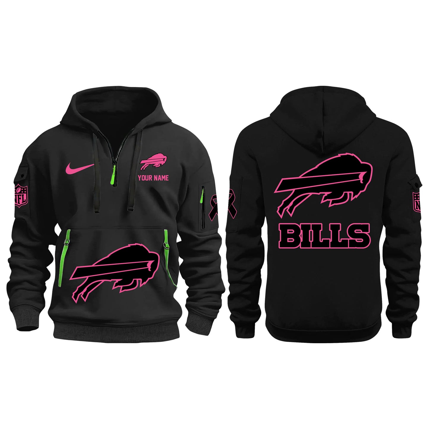 Buffalo Bills Crucial Cancer Hoodie 115 & Cap & Jogger B