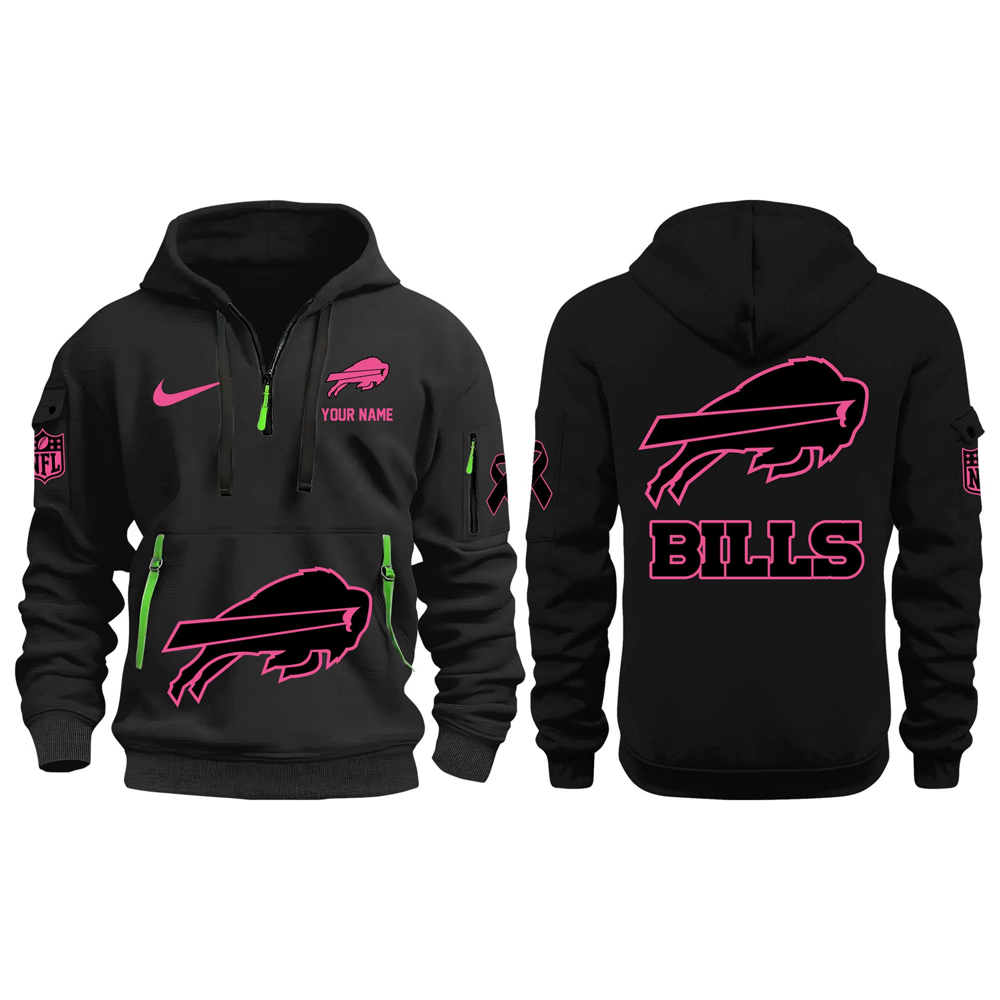 Buffalo Bills Crucial Cancer Hoodie 115 & Cap & Jogger B