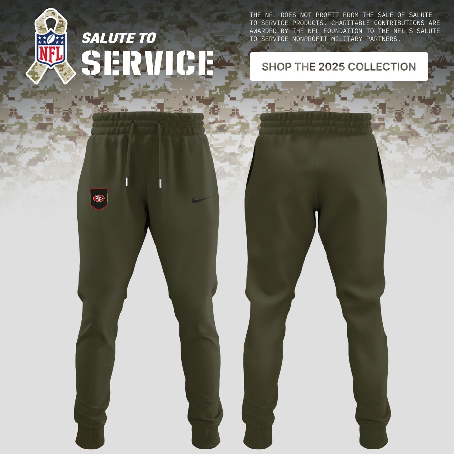 All Teams 2025 Olive Salute to Service Limited Custom Jersey