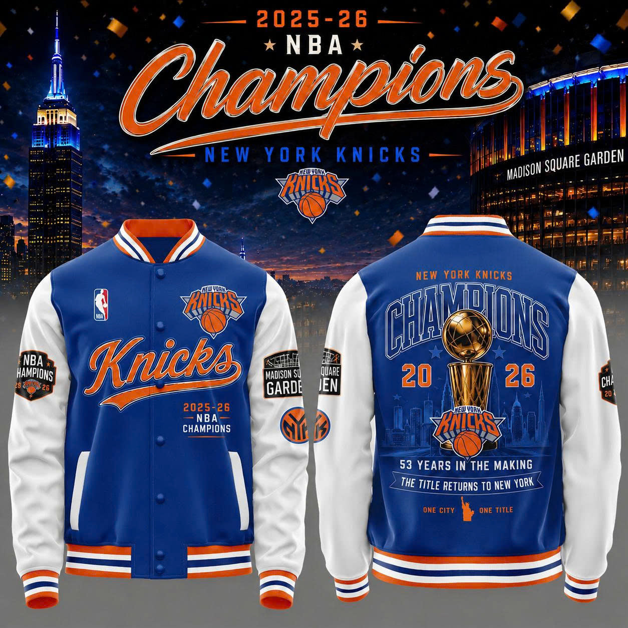 New York Knick 2026 NBA Champions Jacket