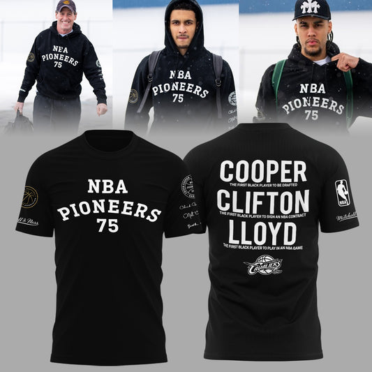 Cleveland Cavaliers 75th Anniversary Cooper Clifton Lloyd Pioneers Limited Edition T-Shirt