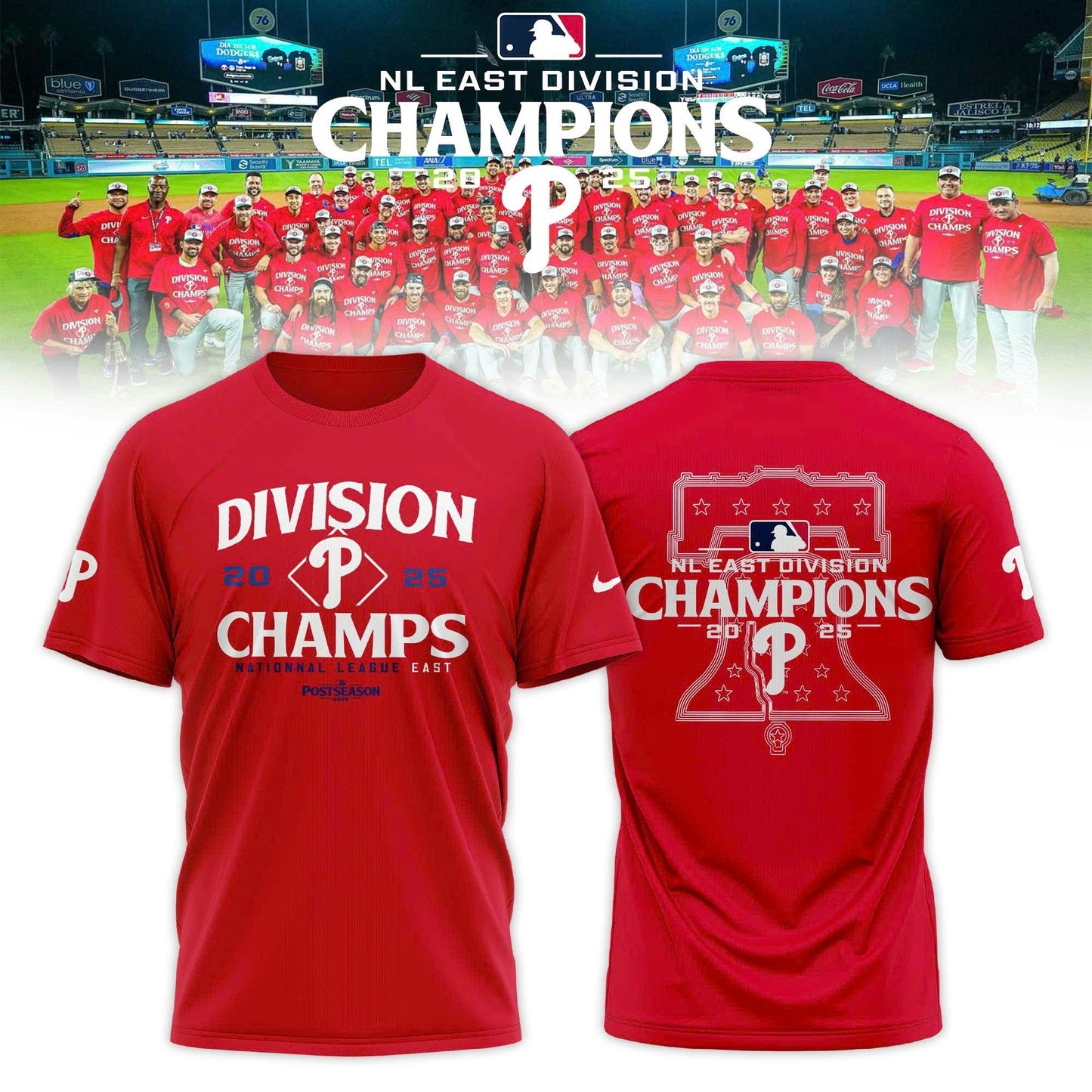 Philadelphia Phillies BACK-TO-BACK NL EAST CHAMPIONS T-Shirt