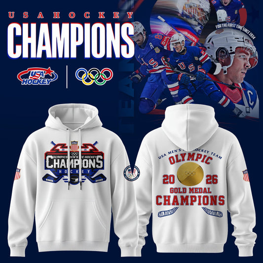 USA Men’s National ICE Hockey Team 2026 Olympic Gold Exclusive Hoodie