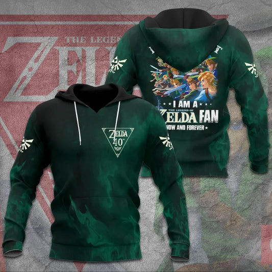 The Legend of Zelda 40th Anniversary Hoodie Green v2