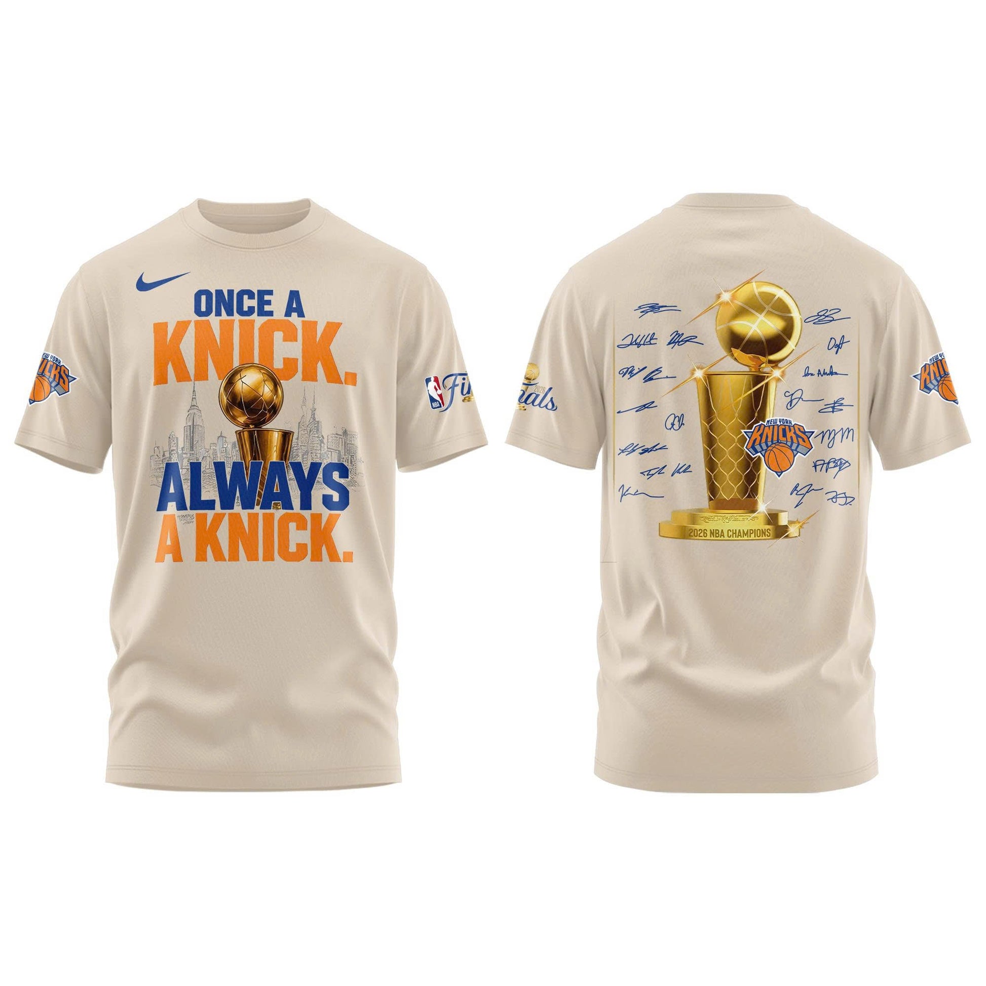 New York Basketball NBA Champions "Once a Knicks, Always a Knicks" Tshirt