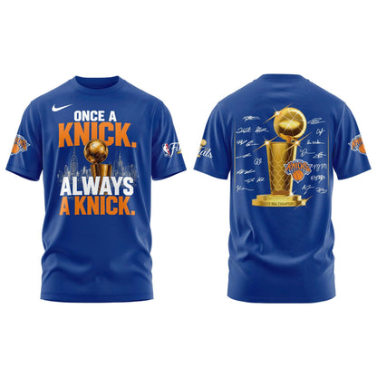 New York Basketball NBA Champions "Once a Knicks, Always a Knicks" Tshirt v2