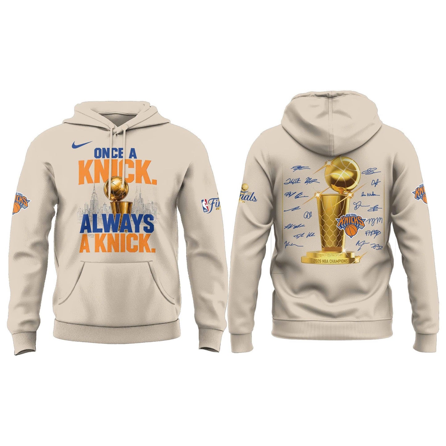 New York Basketball NBA Champions "Once a Knicks, Always a Knicks" Hoodie