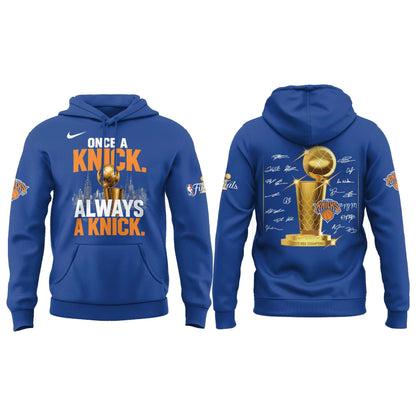 New York Basketball NBA Champions "Once a Knicks, Always a Knicks" Hoodie v2