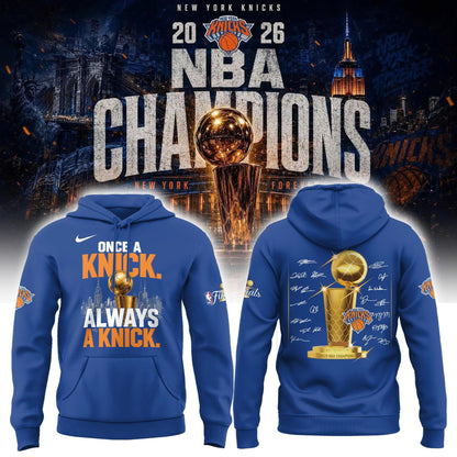 New York Basketball NBA Champions "Once a Knicks, Always a Knicks" Hoodie v2