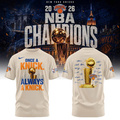 New York Basketball NBA Champions "Once a Knicks, Always a Knicks" Tshirt