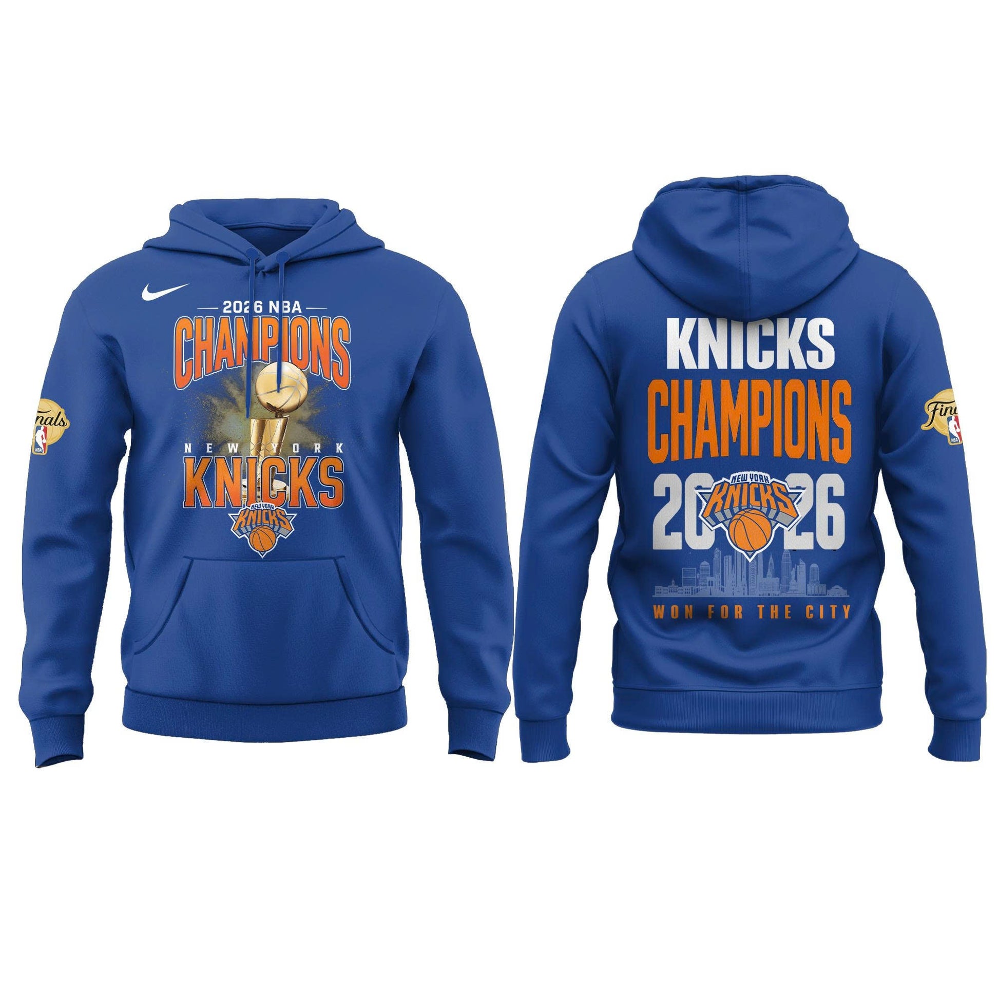 New York Basketball NBA Finals Champions Blue Hoodie
