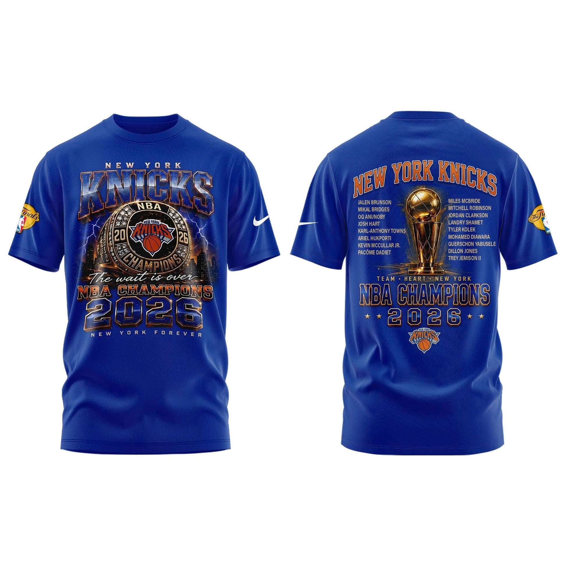 New York Basketball NBA Rings Champions Tshirt