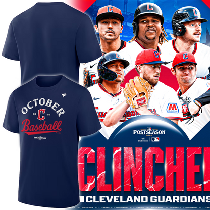 Cleveland Guardians 2025 Postseason Locker Room T-Shirt