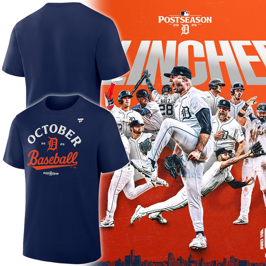 Detroit Tigers 2025 Postseason Locker Room T-Shirt