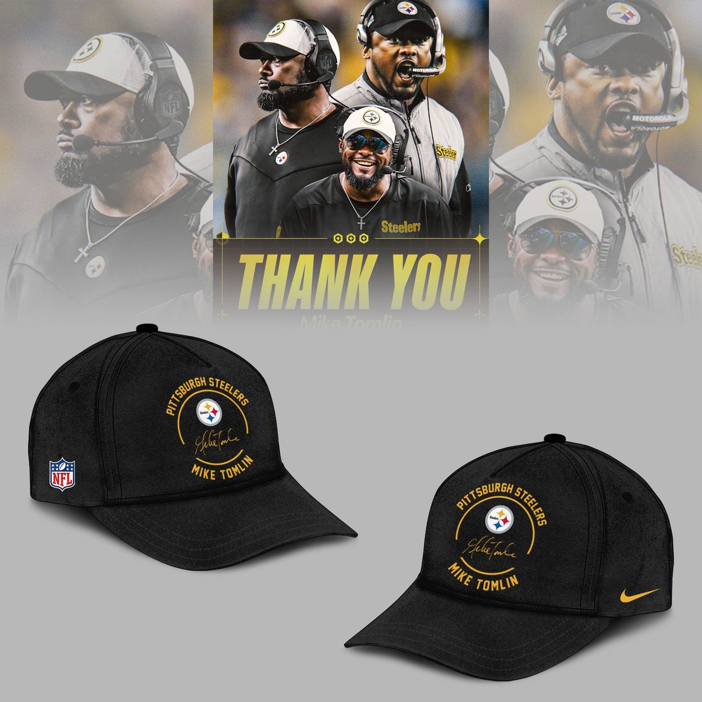 Pittsburgh Steelers Thank you Coach Mike Tomlin Limited Edition Combo Hoodie