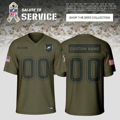 All Teams 2025 Olive Salute to Service Limited Custom Jersey