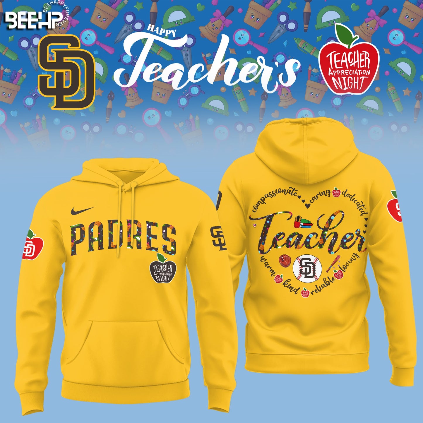 San Diego Padres TEACHER APPRECIATION NIGHT Editions Limited 2025 Hoodie