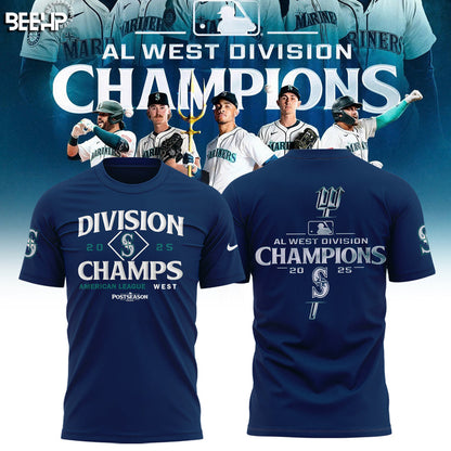 Seattle Mariners AL West Division Champions Locker Room Tshirt