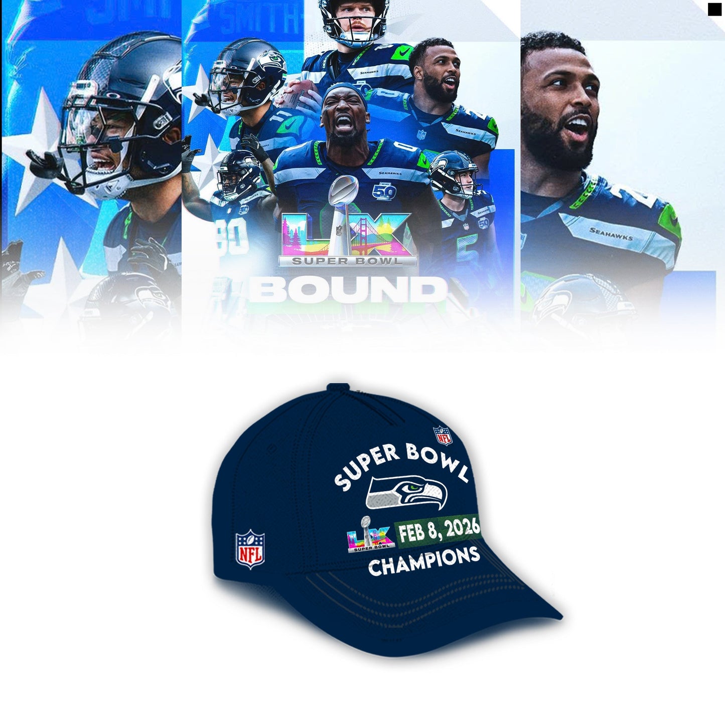 Seattle Seahawks Super Bowl LX Champions Limited Edition T.shirt