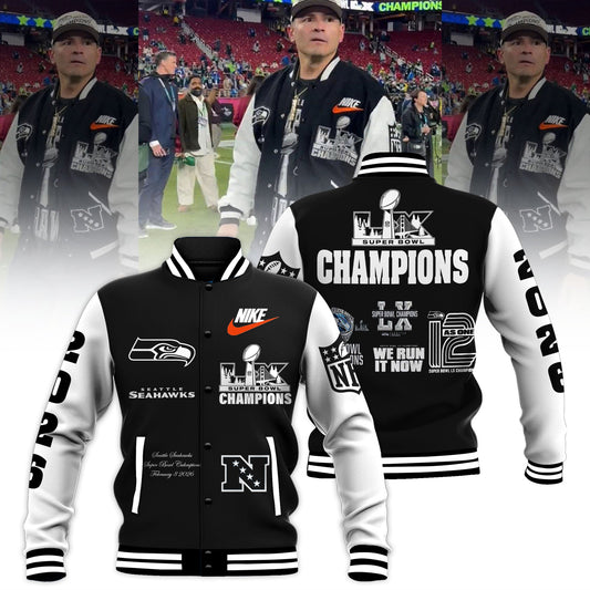 Seattle Seahawks Super Bowl LX Champions Limited Edition Baseball Jacket V2