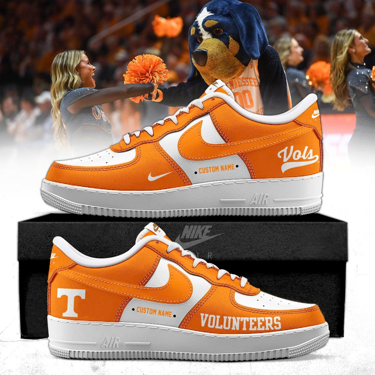 "FREE SHIPPING" - Tennessee Volunteers Customized Special Edition AF1 Sneakers