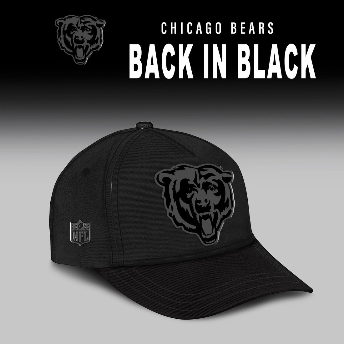 Chicago Bears 2026 Back In Black Limited Edition ZIP Hoode