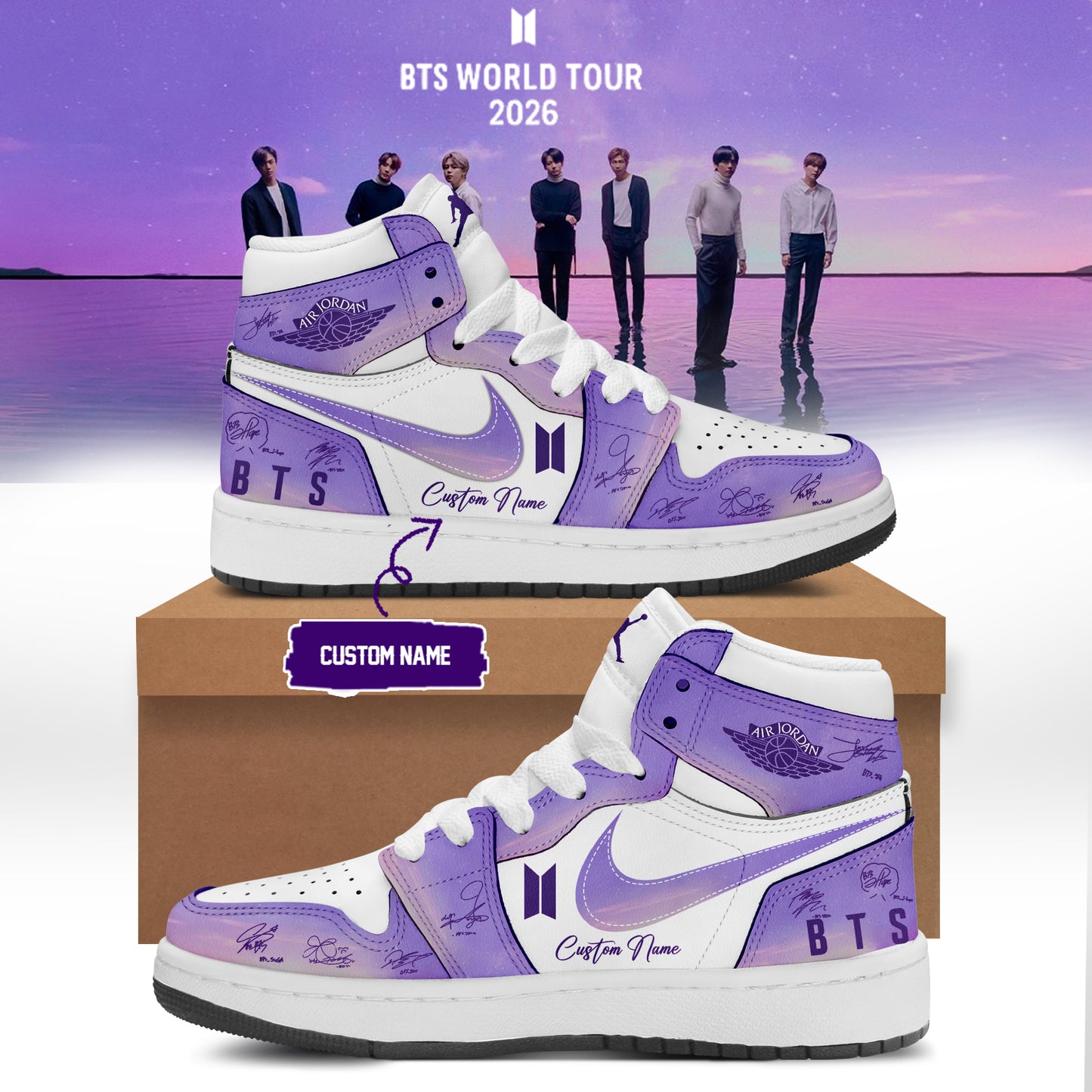 ,,.BTS Comeback &amp; World Tour 2026 Limited Edition Signature - Shoes 1