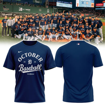 Detroit Tigers 2025 Postseason Locker Room T-Shirt