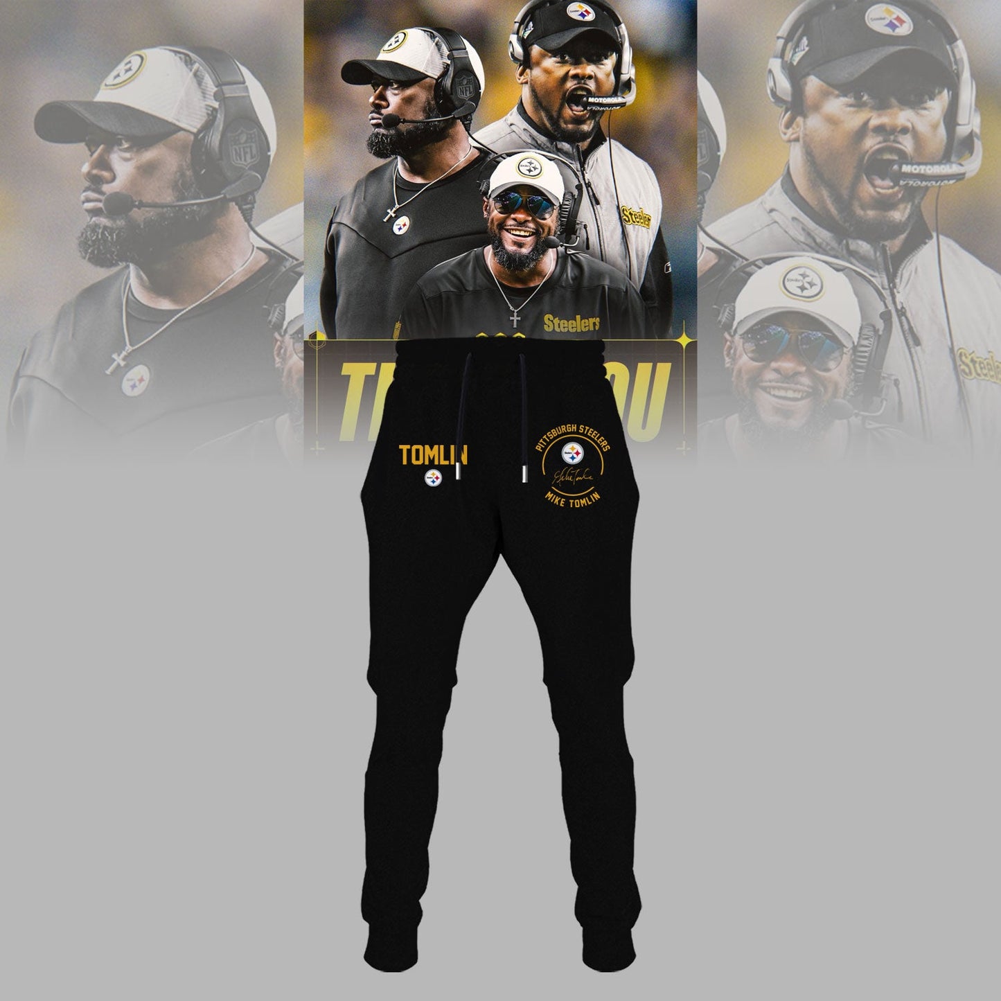 Pittsburgh Steelers Thank you Coach Mike Tomlin Limited Edition Combo T-Shirt
