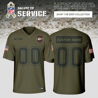 All Teams 2025 Olive Salute to Service Limited Custom Jersey