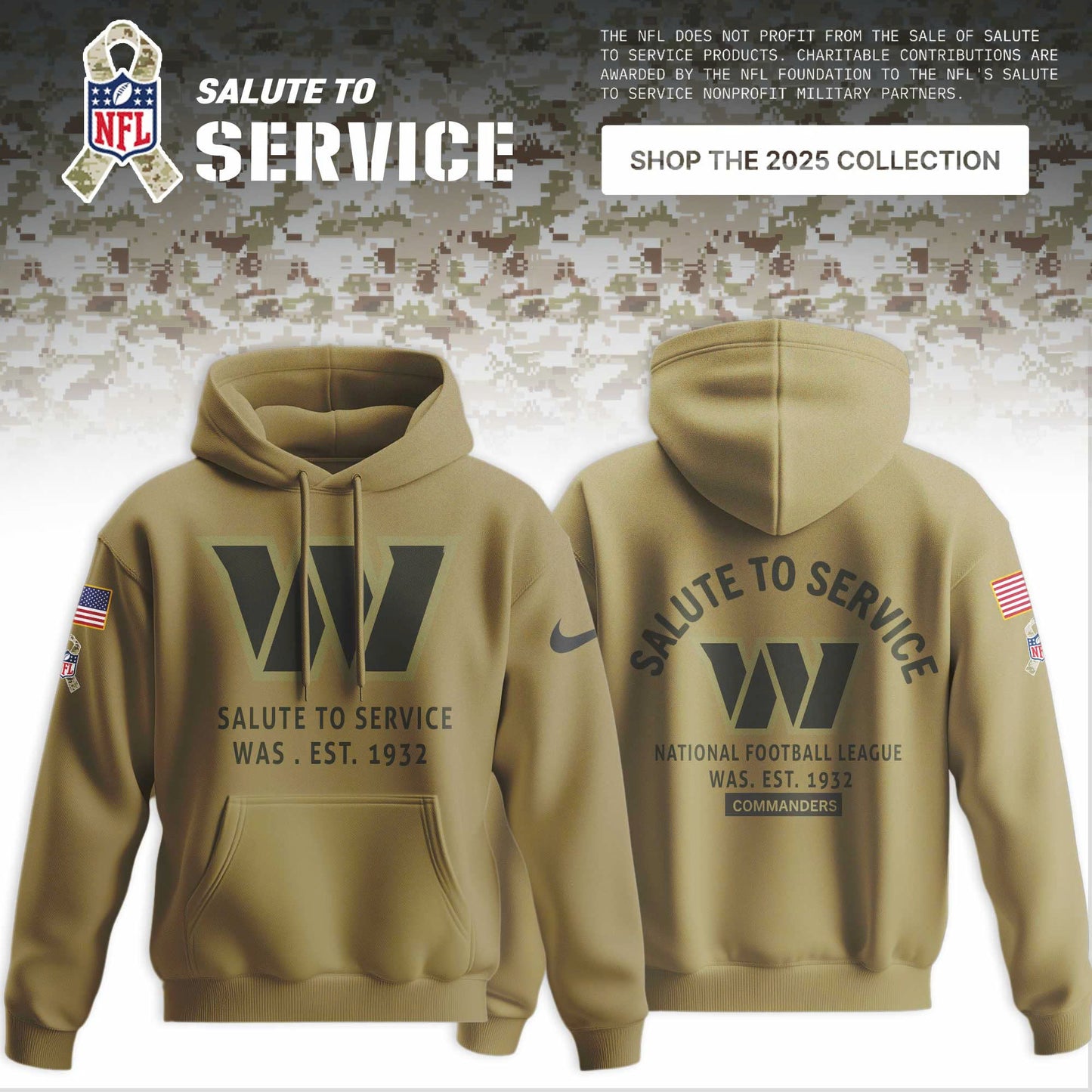 All Teams Salute to Service 2025 Special Editions Hoodie