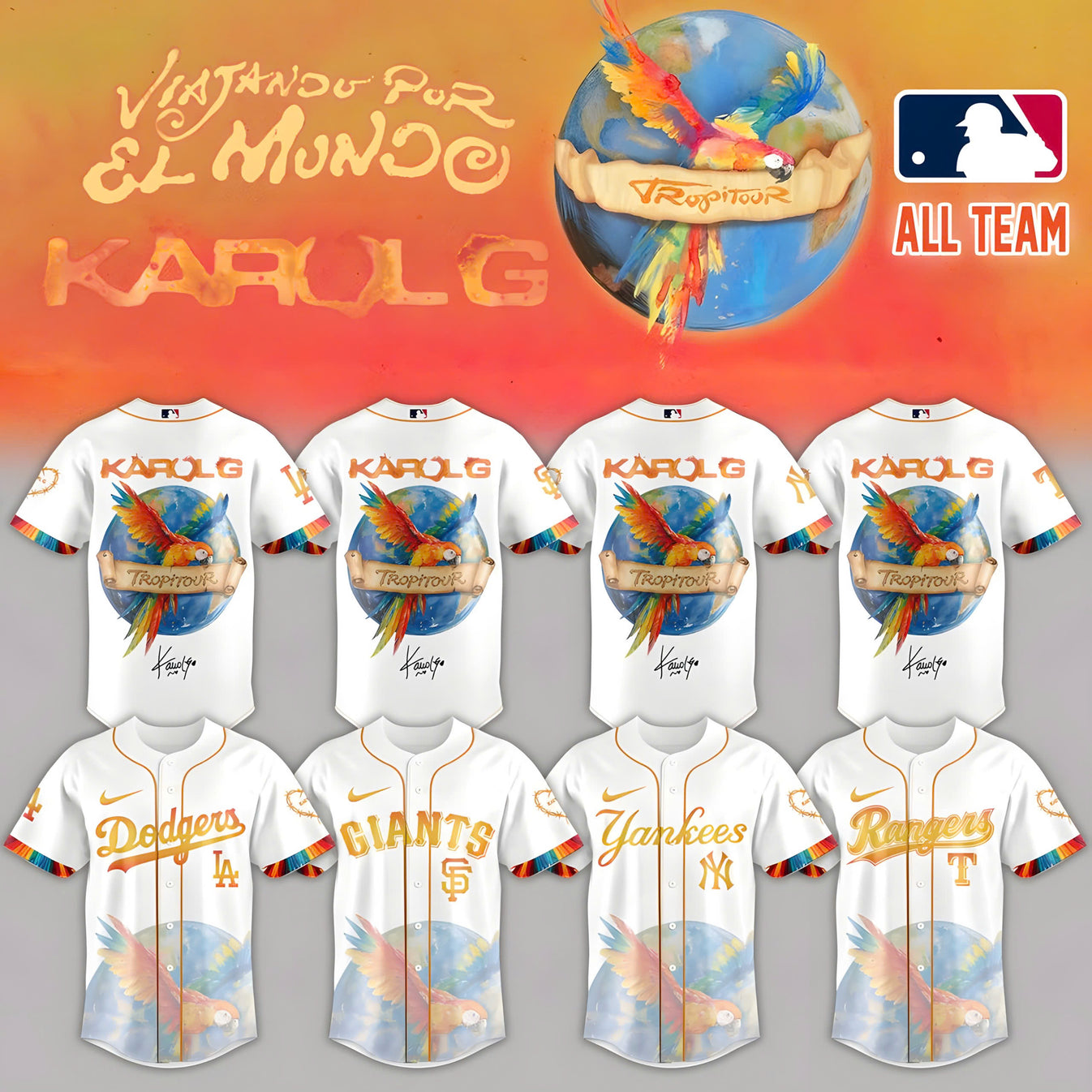 Baseball x Karol G – Nos Vamos de Tour JERSEY(All Team)