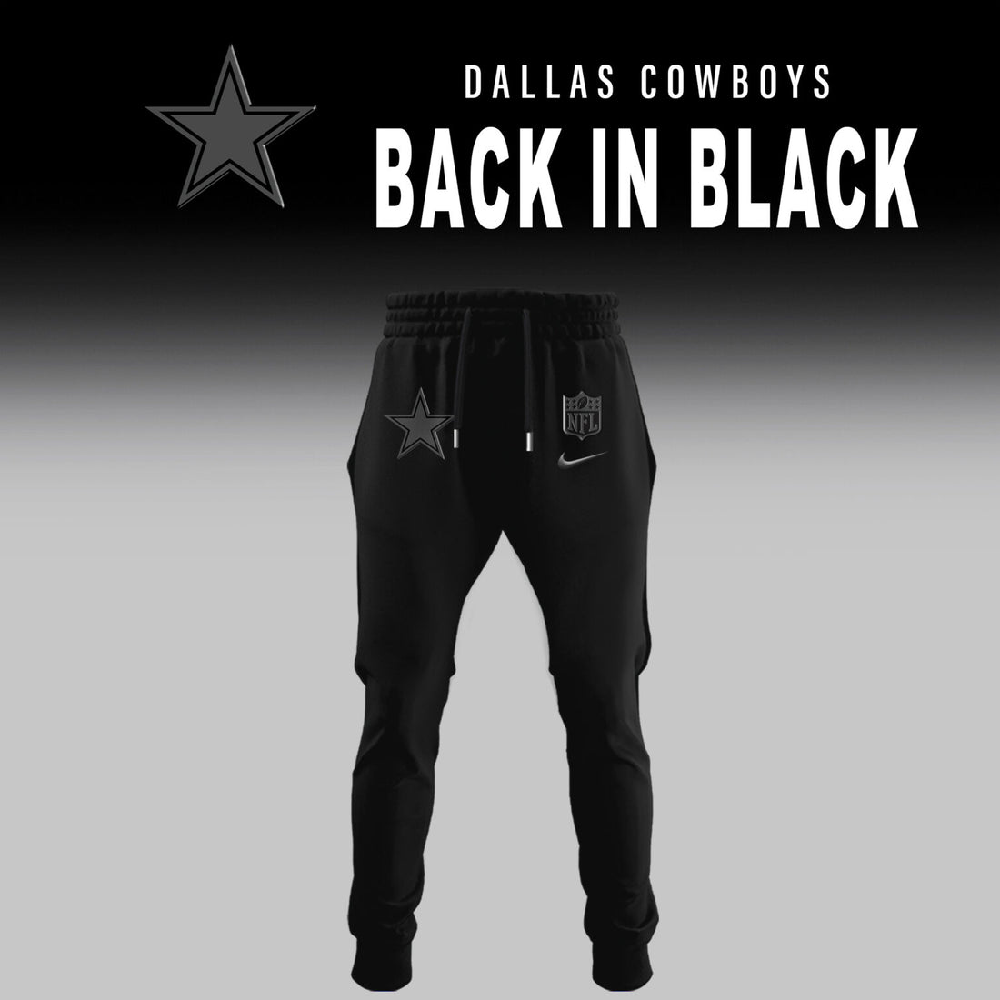 Dallas Cowboys 2025 Back In Black Limited Edition Combo T-Shirt