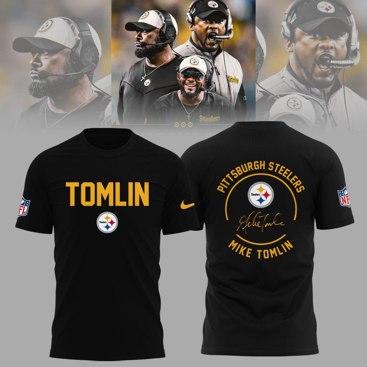 Pittsburgh Steelers Thank you Coach Mike Tomlin Limited Edition Combo T-Shirt