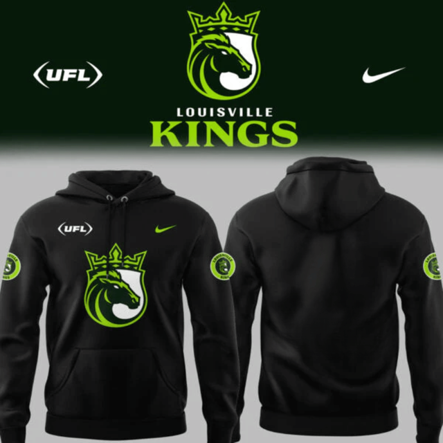 Limited Edition Louisville Kings Football Black Hoodie-b2