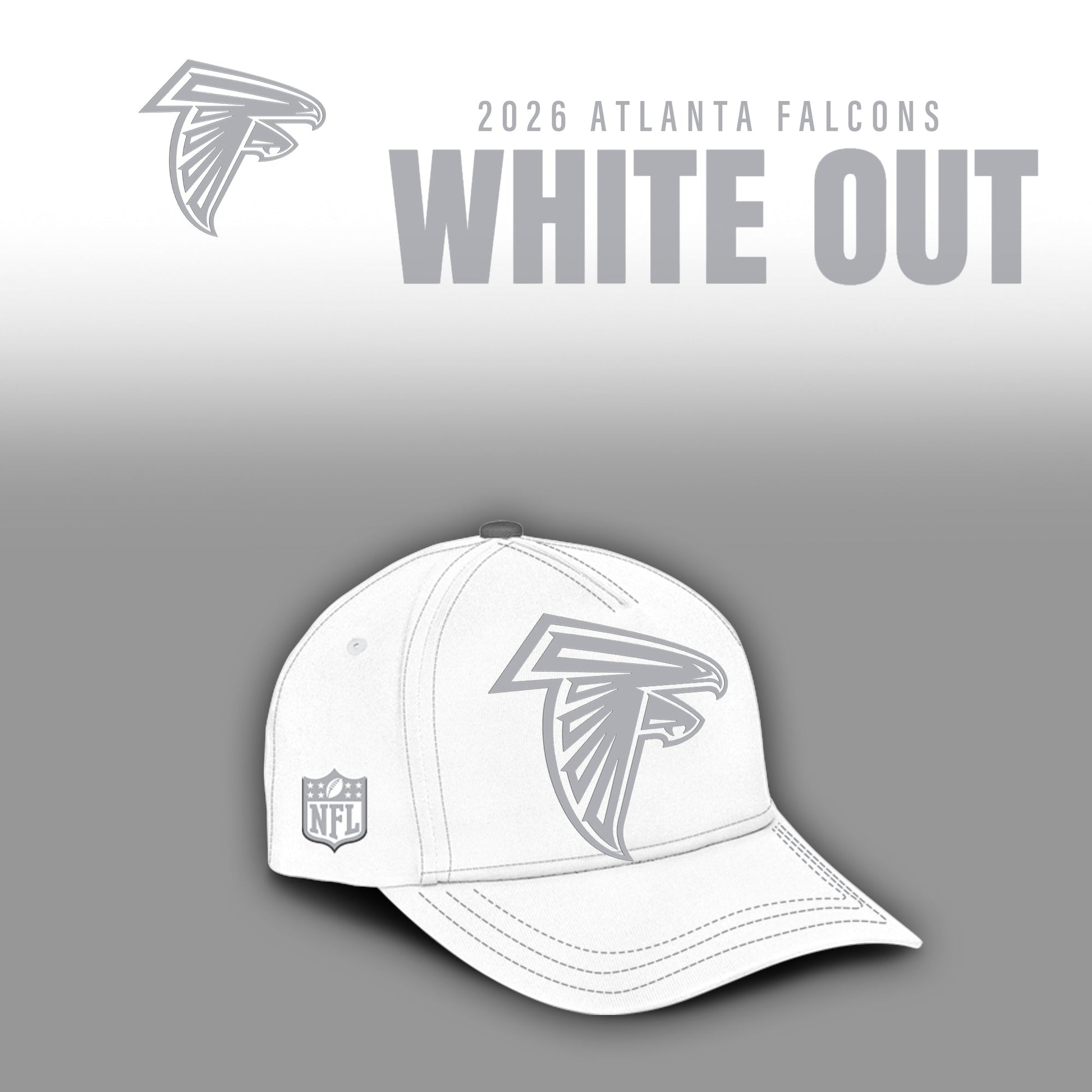 Atlanta Falcons 2025 Winter White Out Combo Hoodie