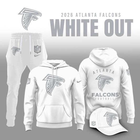 Atlanta Falcons 2025 Winter White Out Combo Hoodie